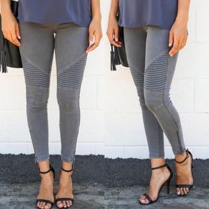 NWT CHARCOAL NEW MIX Moto leggings
